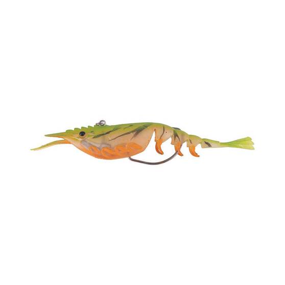 Berkley Shimma Shrimp Weedless Soft Vibe Lure 100mm Fire Tiger, Fire Tiger, bcf_hi-res
