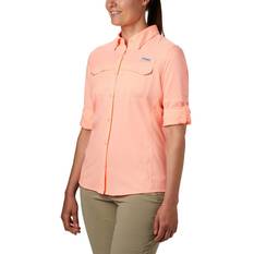 Columbia Women's Low Drag Offshore Long Sleeve Shirt, Pink, bcf_hi-res