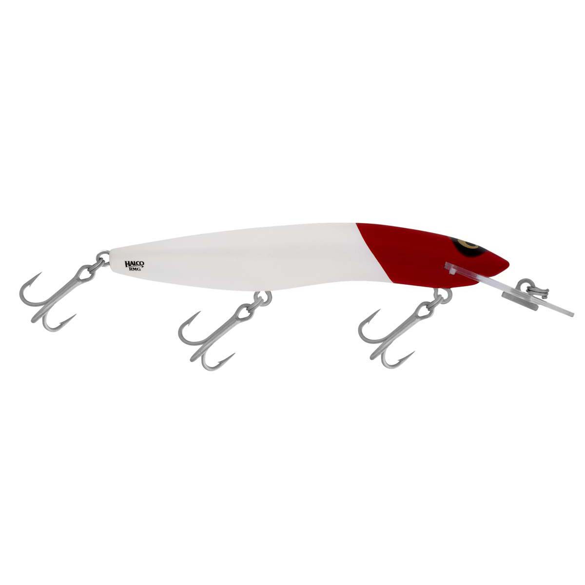 RMG Scorpion Double Deep Hard Body Lure 125mm White Redhead, White Redhead, bcf_hi-res