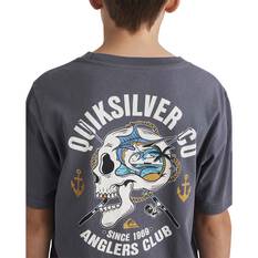 Quiksilver Youth Anglers Club Short Sleeve Tee, Smoke, bcf_hi-res