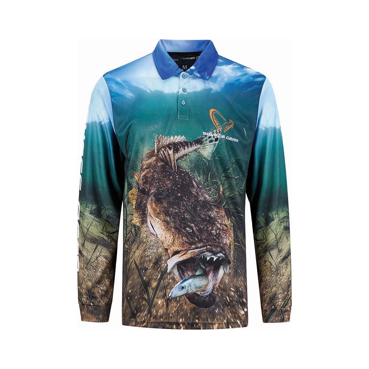 Savage Gear Men's Flathead Fishing Shirt Multi S, Multi, bcf_hi-res