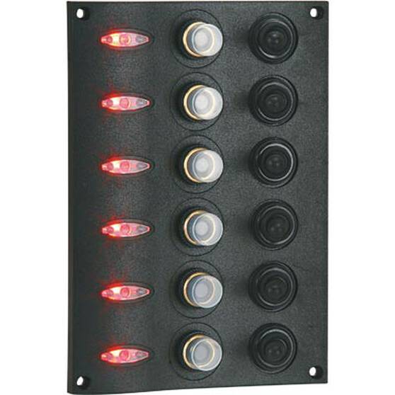 Blueline LED Switch Panel 6 Gang Vertical, , bcf_hi-res