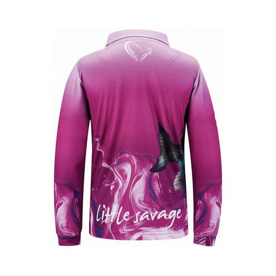 Savage Gear Kids' Little Savage Bream Fishing Shirt, Pink, bcf_hi-res