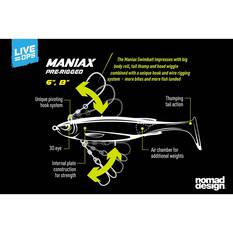 Nomad Live Ops Maniax Paddle Tail Pre-Rigged Soft Plastic Lure 6in Pearl White, Pearl White, bcf_hi-res