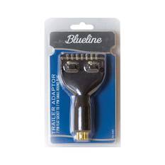 Blueline 7 Pin Trailer Adaptor - Flat Socket to Small Round Plug, , bcf_hi-res