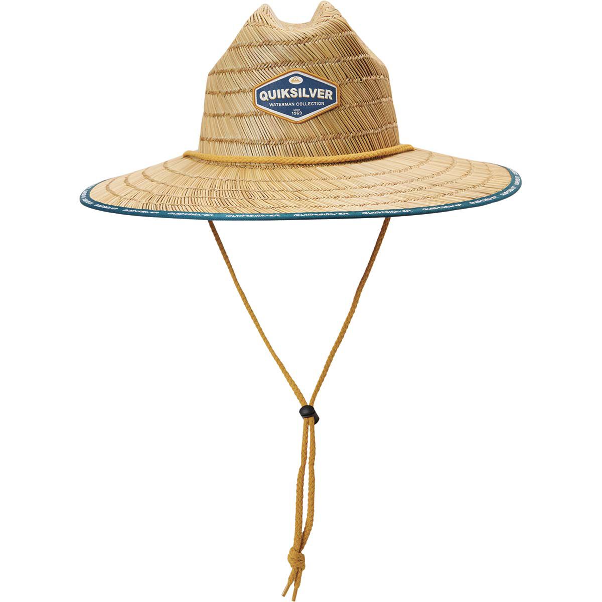 Quiksilver Waterman Dredged Straw Hat Majolica Blue S/M, Majolica Blue, bcf_hi-res