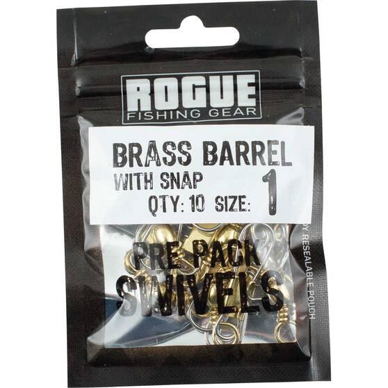 Rogue Brass Barrel Snap Swivel 10 Pack, , bcf_hi-res