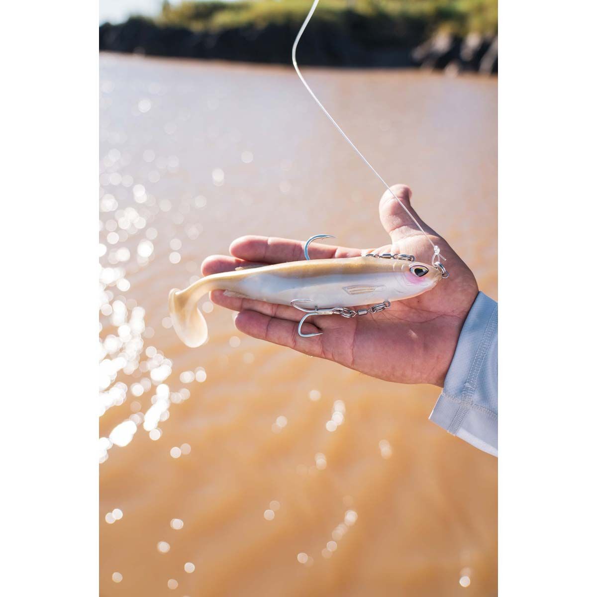 Nomad Live Ops Maniax Paddle Tail Pre-Rigged Soft Plastic Lure 8in Melting Mullet, Melting Mullet, bcf_hi-res