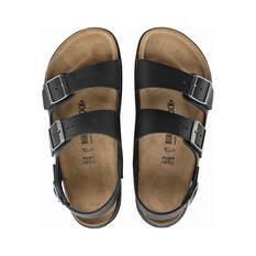 Birkenstock Men's Milano Cross Town Sandals, Black Waxy/Oil, bcf_hi-res
