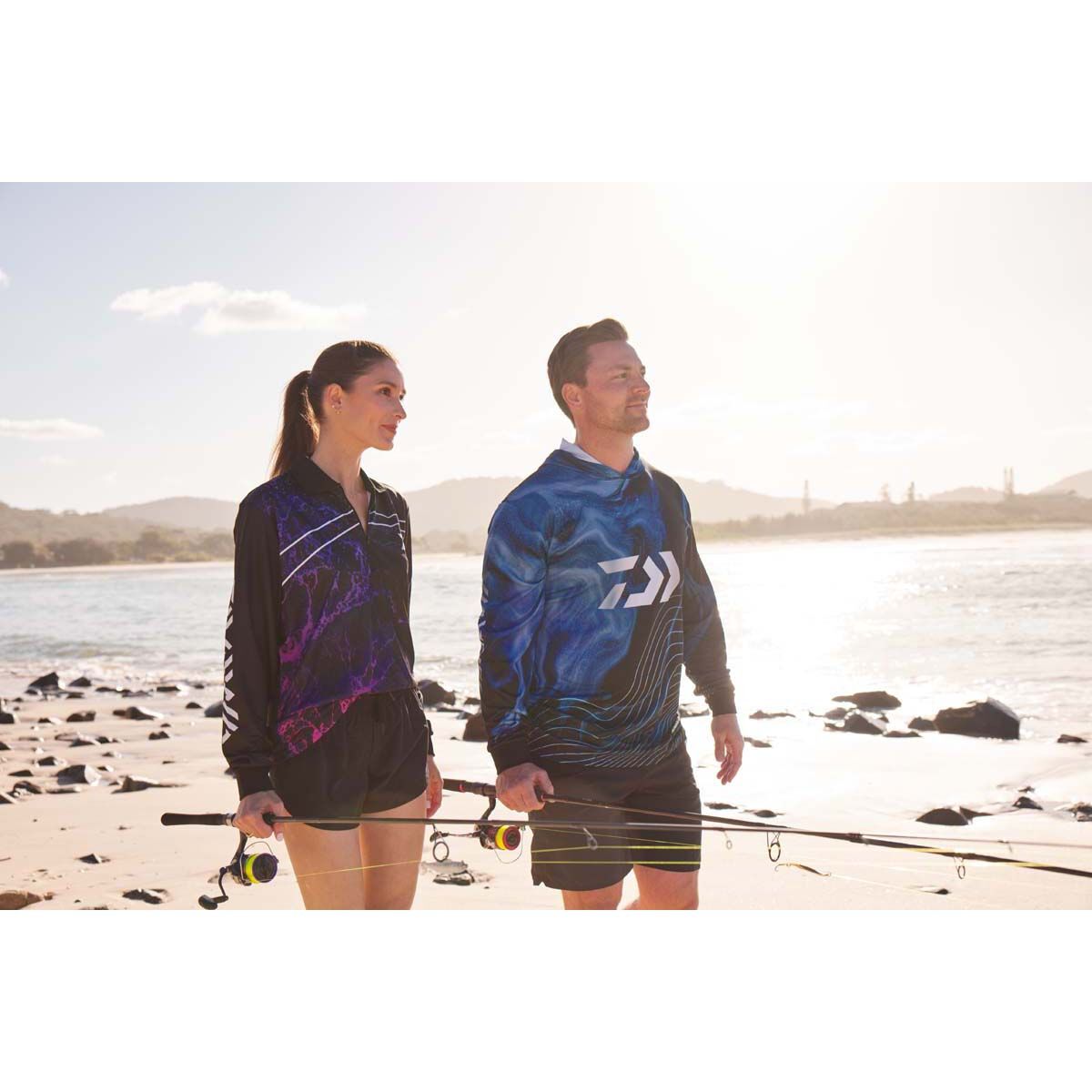 Daiwa Men's Hooded Fishing Shirt, Navy, bcf_hi-res