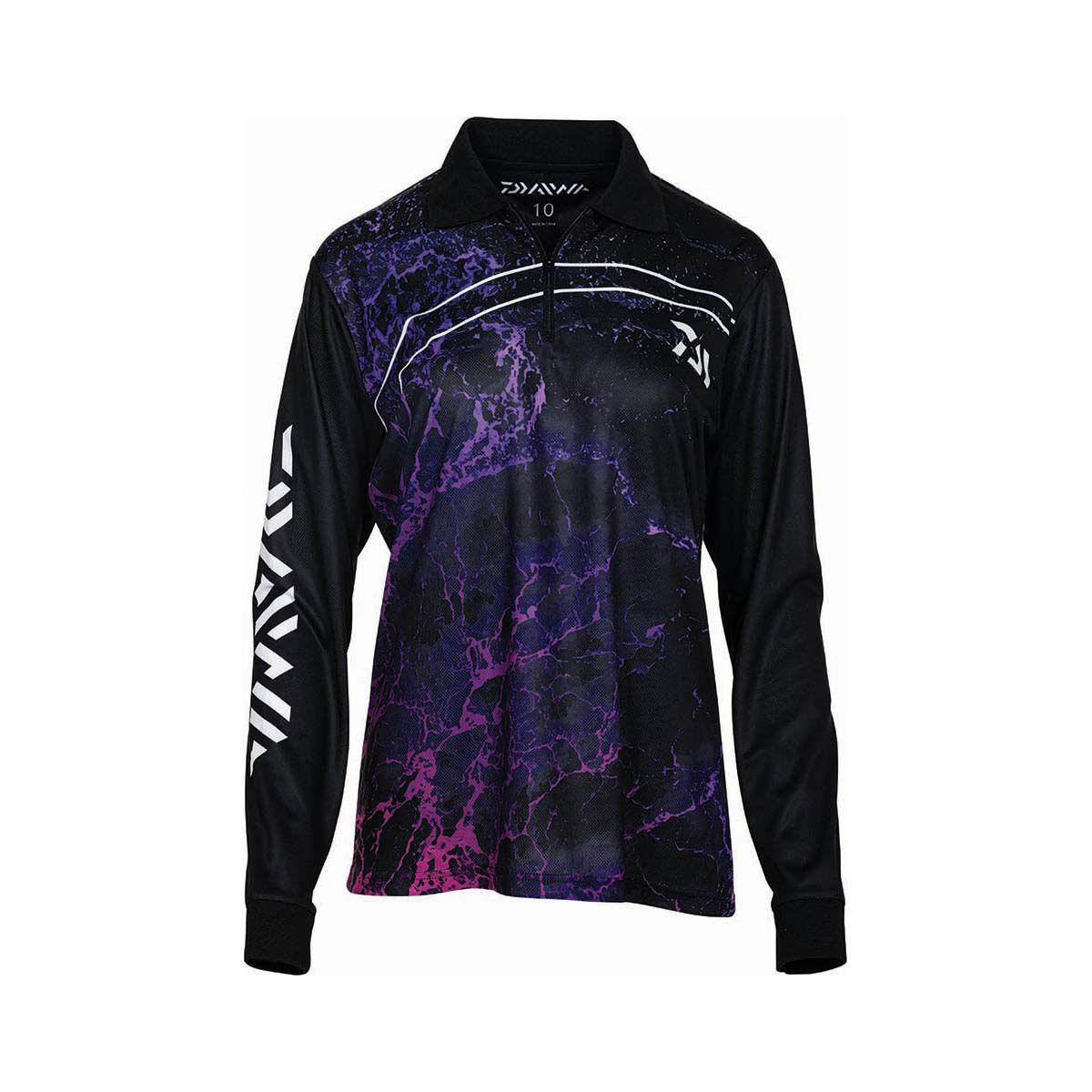 Daiwa Women's Storm Fishing Shirt Black 8, Black, bcf_hi-res
