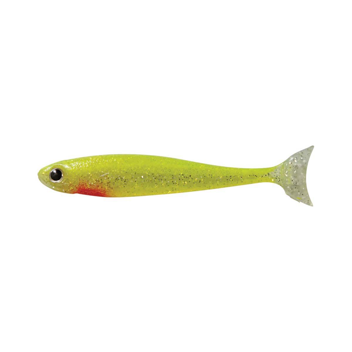 Bite Me Barra Wedgies Soft Plastic Lure 7in Chartreuse Flash BCF