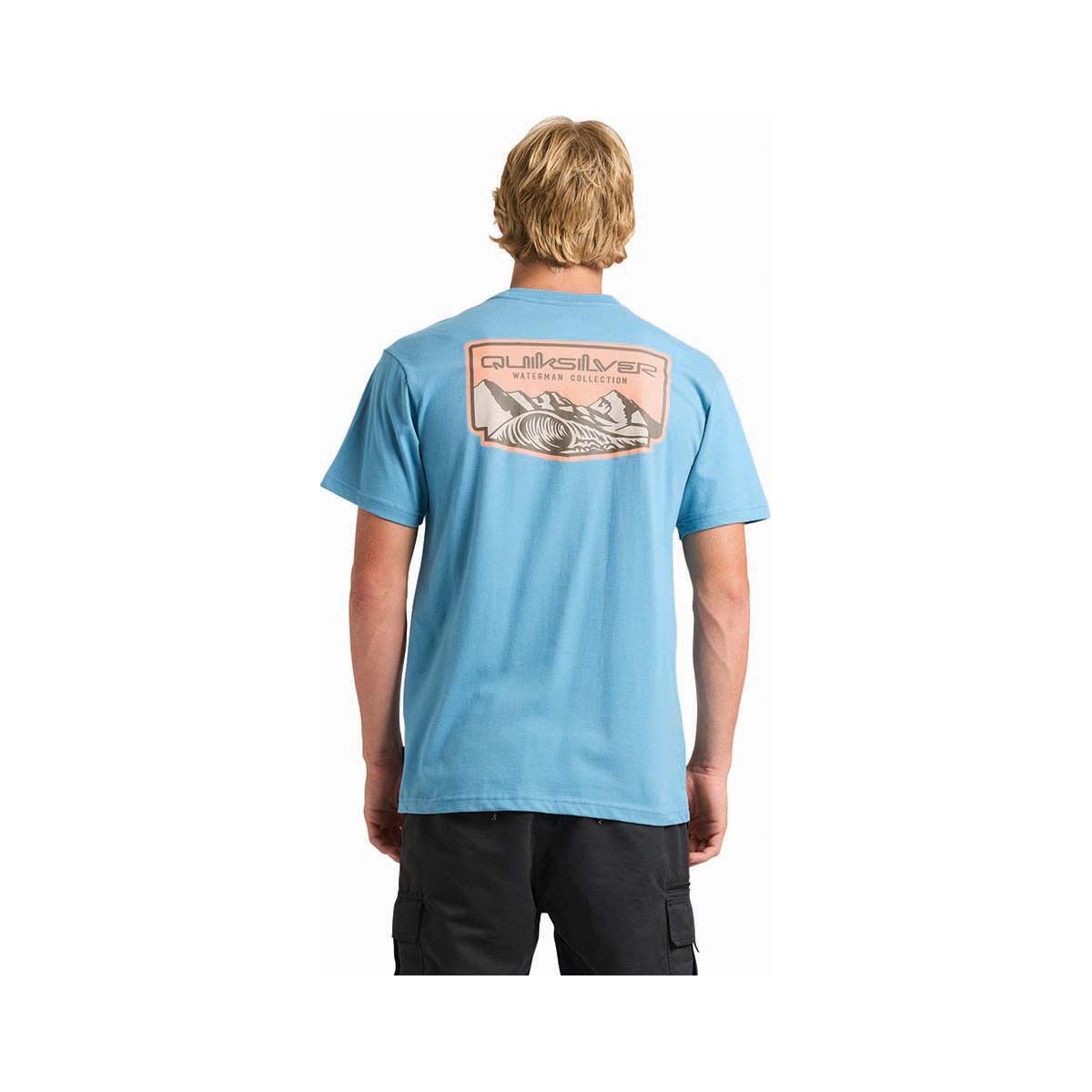 Quiksilver Men&rsquo;s Ground Swells Short Sleeve Tee, Airforce Blue, bcf_hi-res
