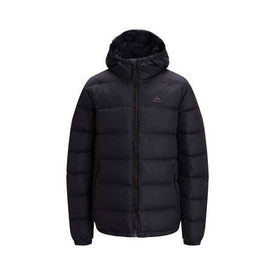 Macpac Kids' Halo Hooded Down Puffer Jacket V2, Black, bcf_hi-res