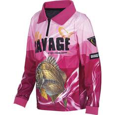 Savage Gear Kids' Little Savage Fishing Shirt, Pink, bcf_hi-res