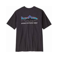 Patagonia Men's Home Water Trout Organic Tee Ink Black XS, Ink Black, bcf_hi-res