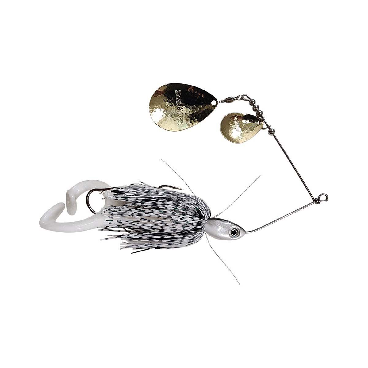 Gangster Mother Frogger Spinner Bait Lure 1oz White Black, White Black, bcf_hi-res