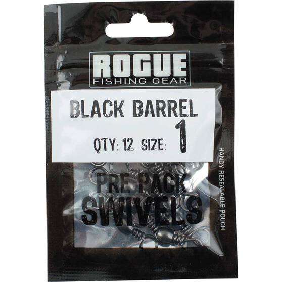 Rogue Black Barrel Swivel 12 Pack, , bcf_hi-res