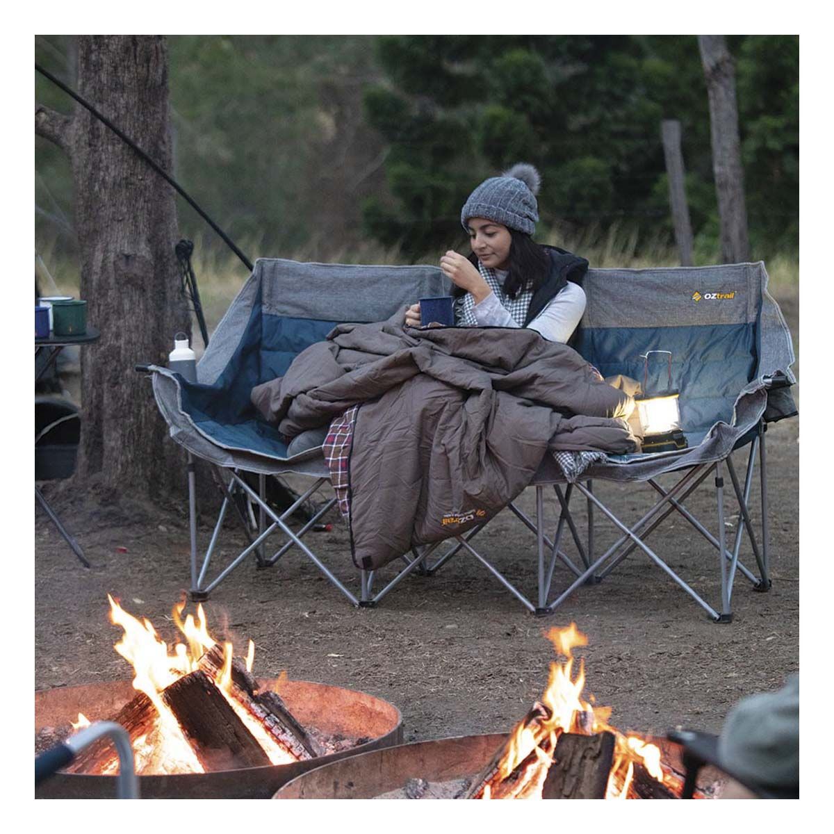 OZtrail 3 Seater Galaxy Sofa Chair 330kg BCF