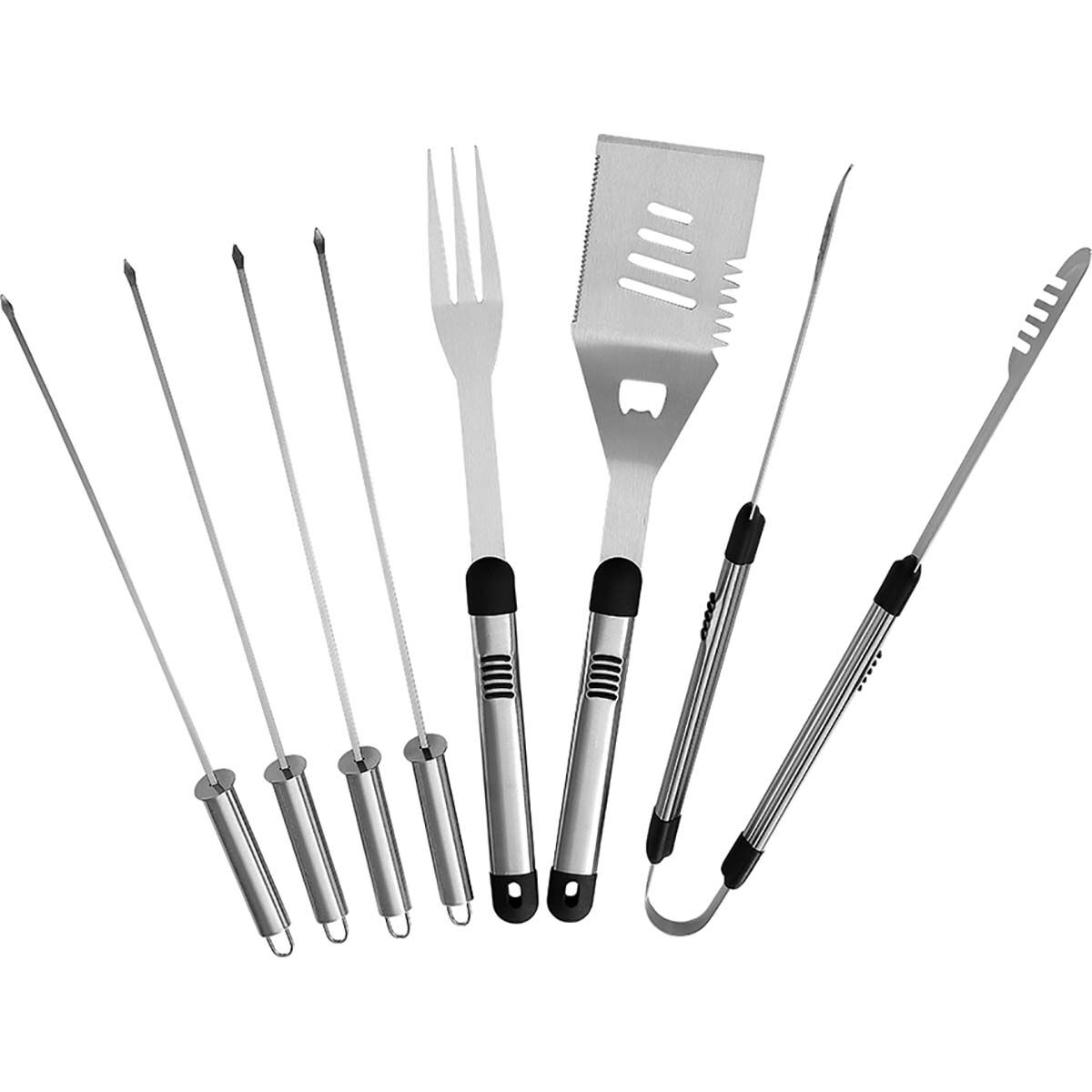 BCF 8 Piece BBQ Tool Set with Carry Bag, , bcf_hi-res