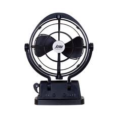 Aussie Traveller 12V Fan with Remote Control Black, Black, bcf_hi-res
