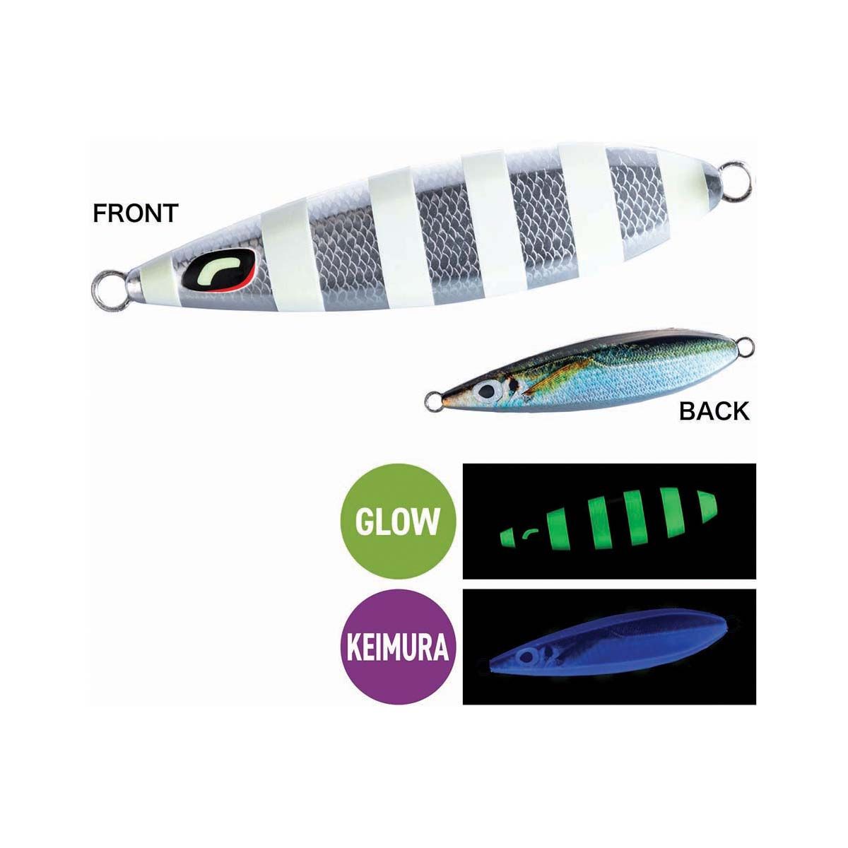 Shimano Ocea Wing Fall Jig Lure 100g Silver Lumo, Silver Lumo, bcf_hi-res