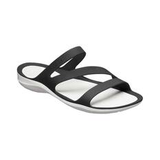 Crocs Women's Swiftwater Sandals, Black/White, bcf_hi-res