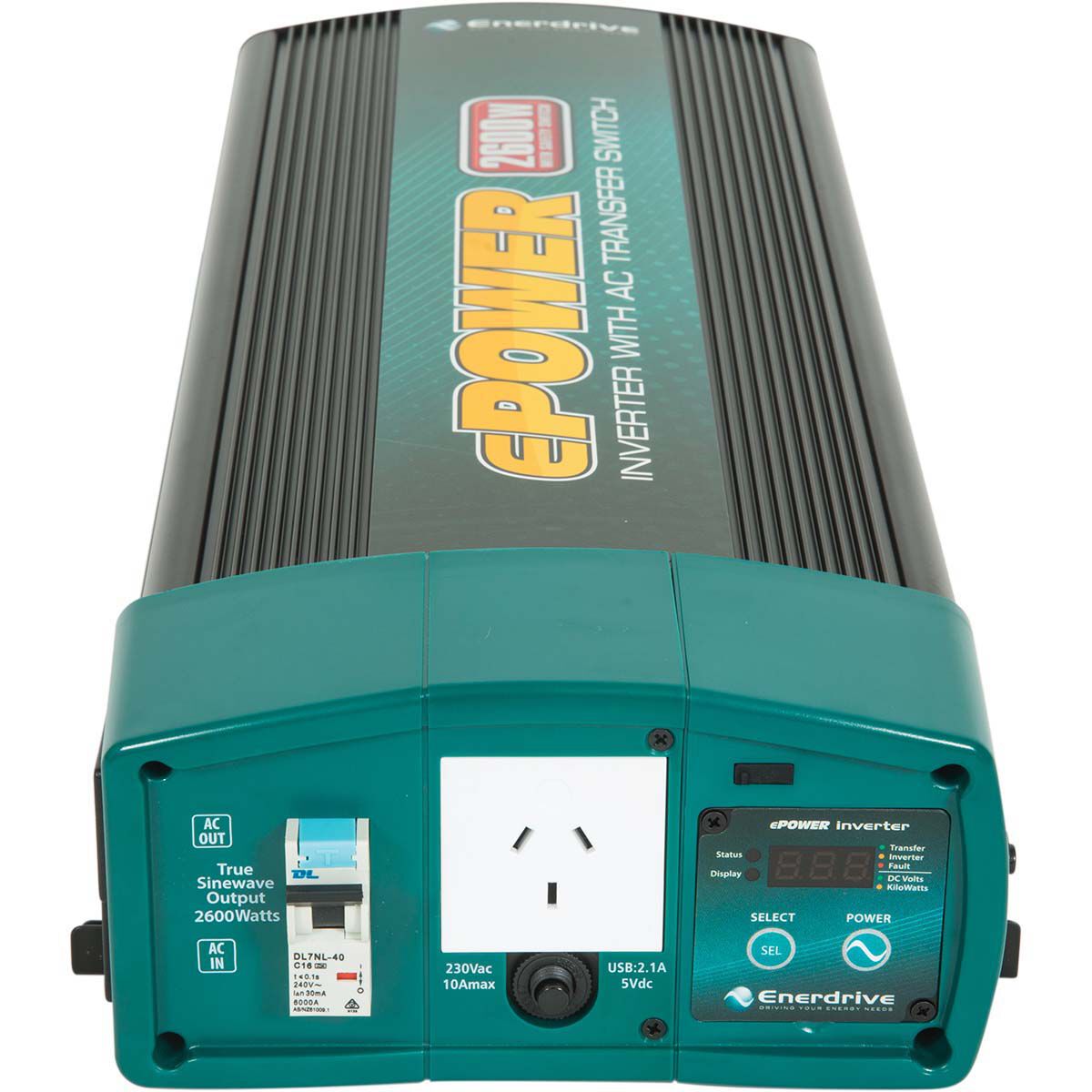 Enerdrive 2600W True Sine Wave Inverter withAC Transfer and Safety Switch, , bcf_hi-res