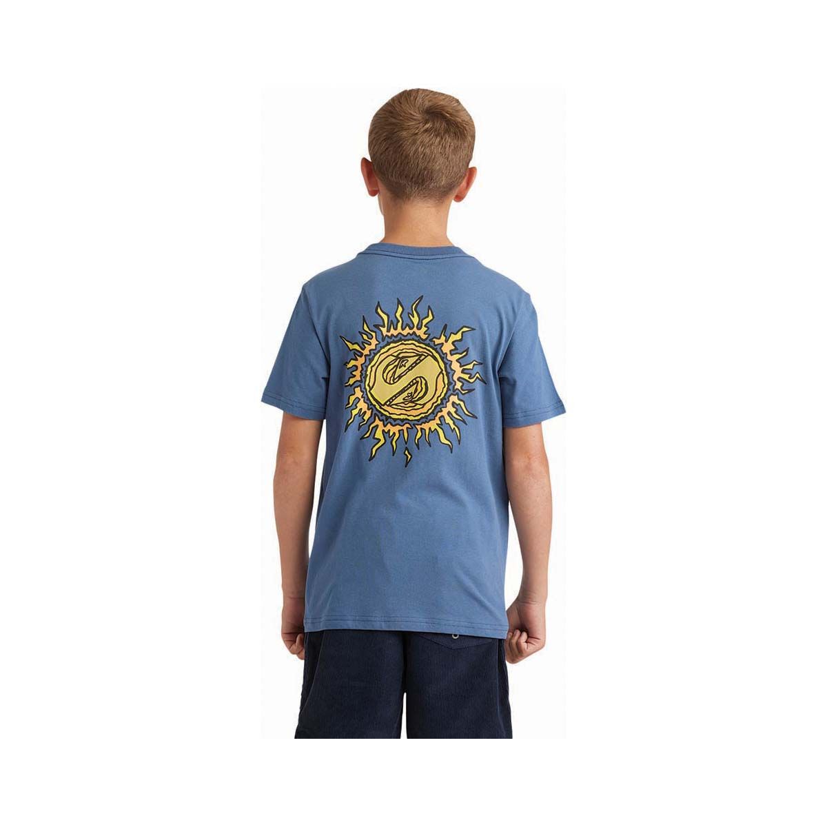 Quiksilver Youth Spiral Flame Short Sleeve Tee China Blue 8, China Blue, bcf_hi-res