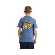 Quiksilver Youth Spiral Flame Short Sleeve Tee China Blue 8, China Blue, bcf_hi-res