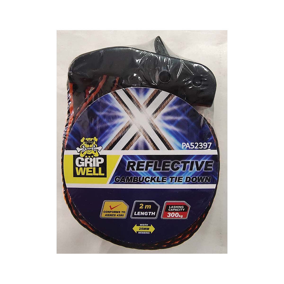 Gripwell Cambuckle Tie Down Reflective 2m, , bcf_hi-res