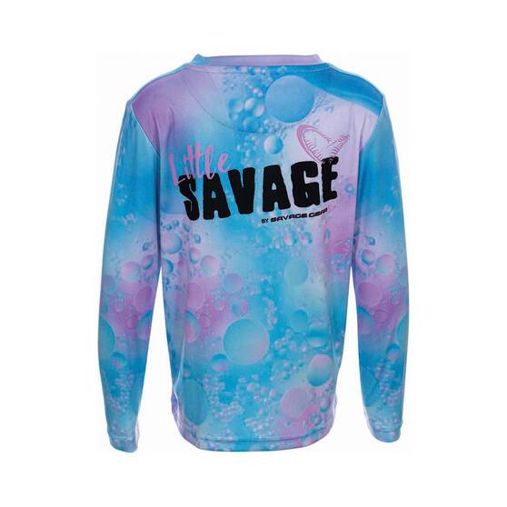 Savage Gear Little Savage Girls Sublimated Crew, Pink / Blue, bcf_hi-res