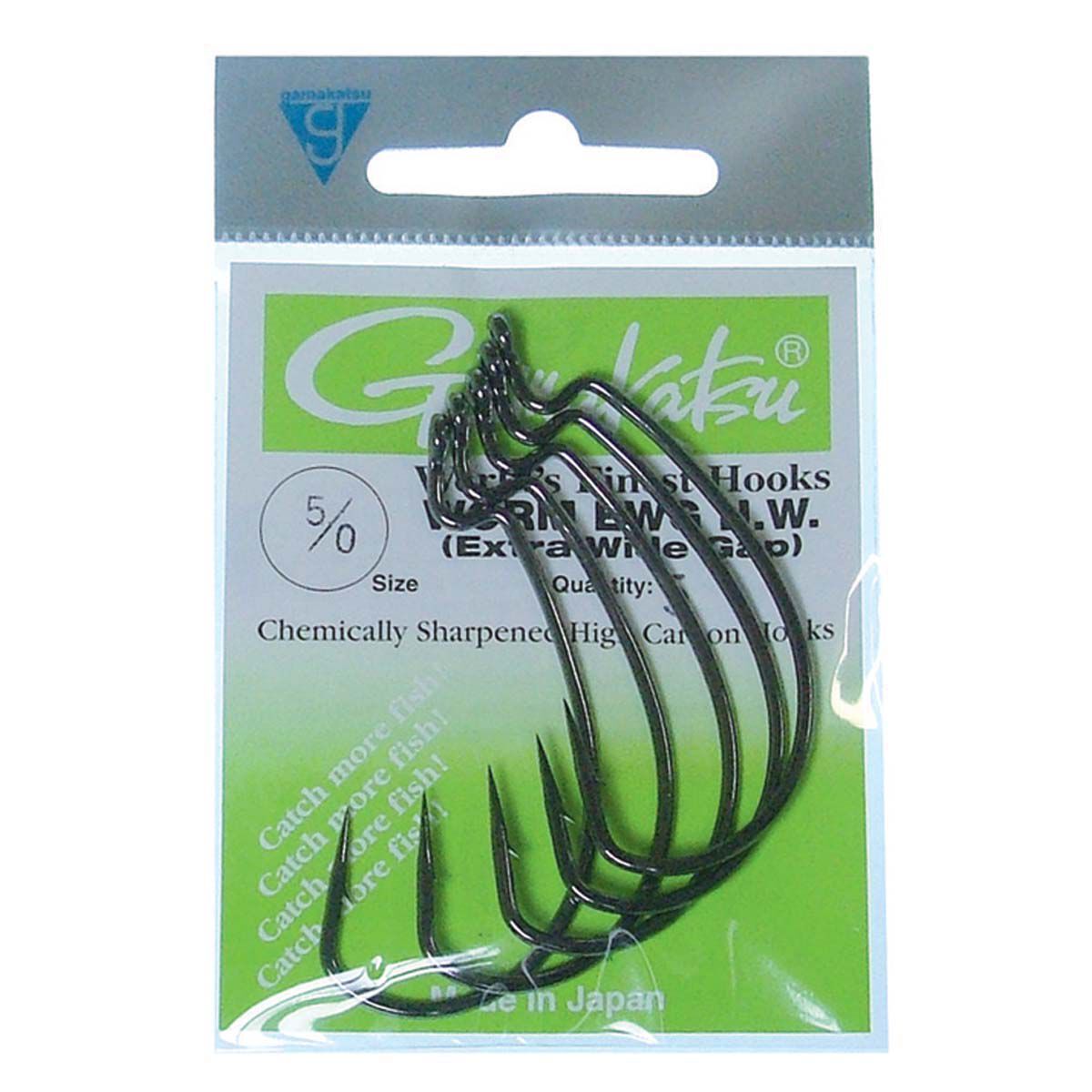 Gamakatsu Weedless  Worm EWG HW Hooks 5 / 0 5 Pack, , bcf_hi-res