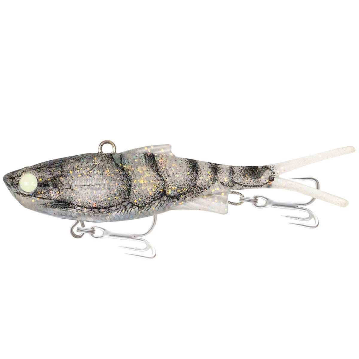 Samaki Vibelicious Fork Tail Soft Vibe Lure 85mm 14g Ghost Prawn, Ghost Prawn, bcf_hi-res