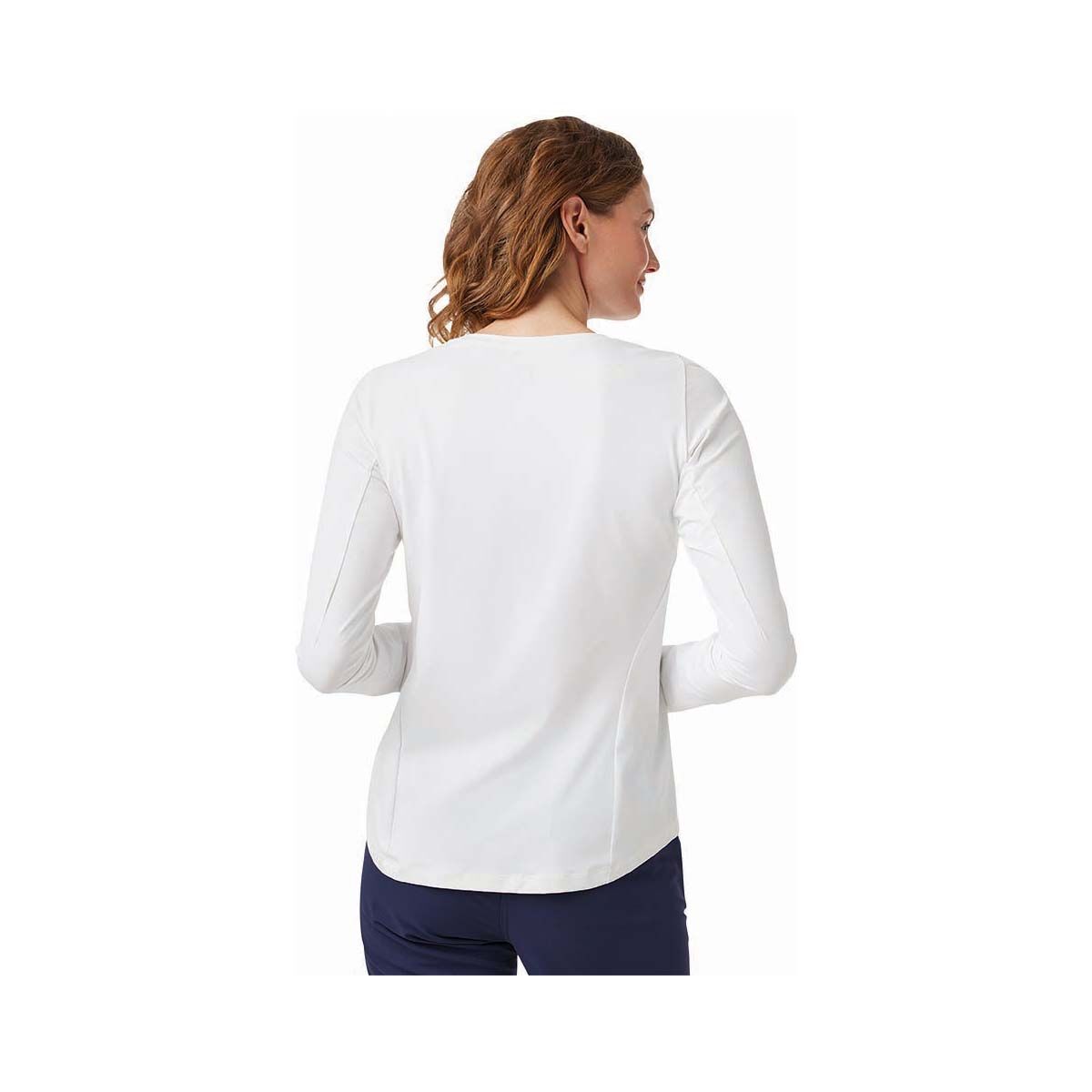 YETI&reg; Women&rsquo;s Crew Neck Ultra Light Sunshirt, White, bcf_hi-res