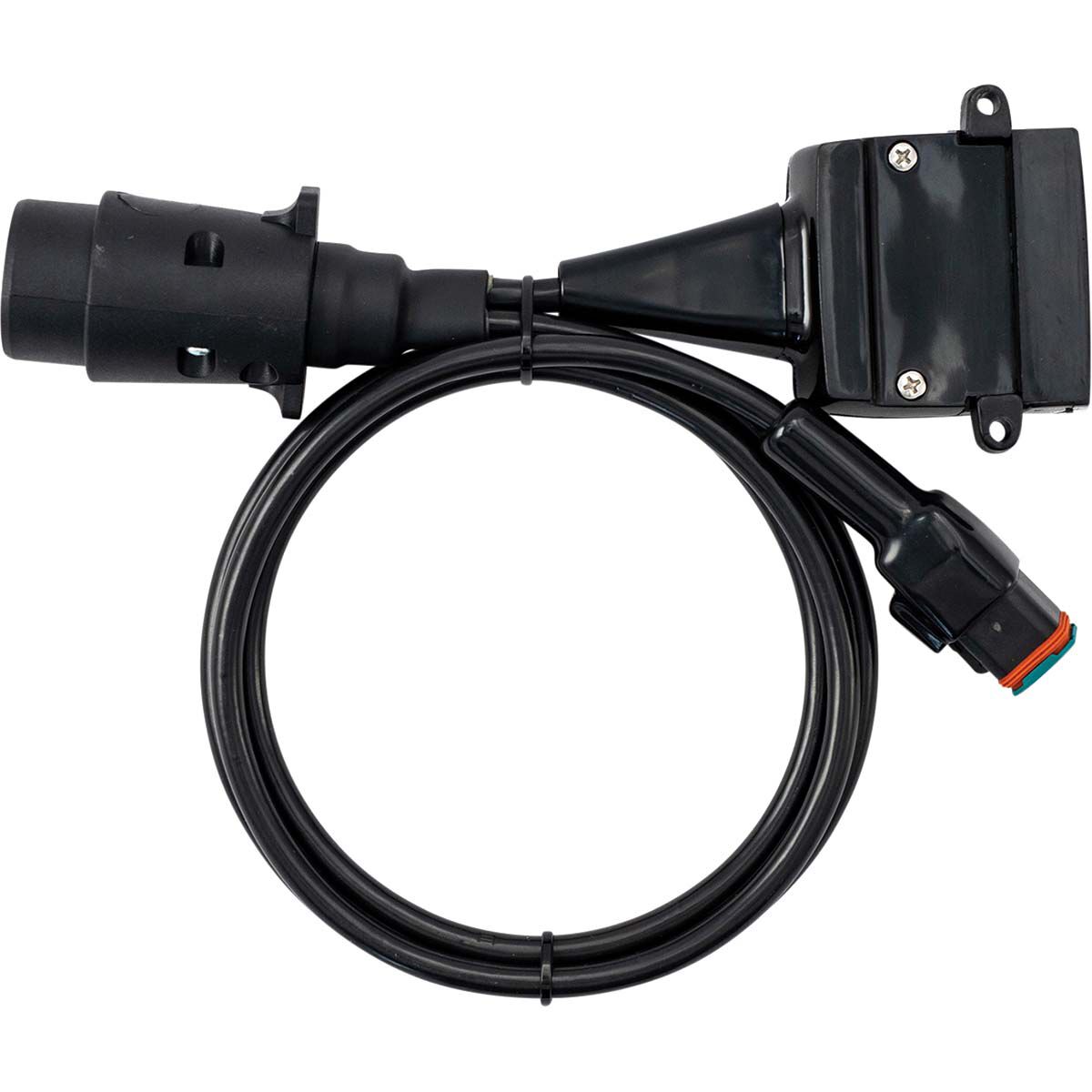 Elecbrakes Large Round 7 Pin to Flat 12 Pin Trailer Adaptor, , bcf_hi-res