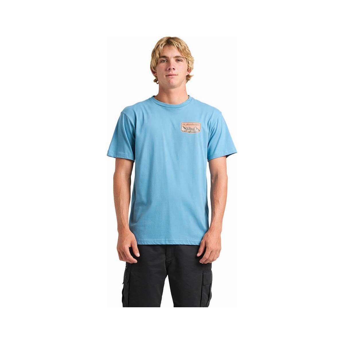 Quiksilver Men&rsquo;s Ground Swells Short Sleeve Tee, Airforce Blue, bcf_hi-res