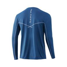 Huk Men's Icon X Long Sleeve Fishing Shirt Titanium Blue S, Titanium Blue, bcf_hi-res