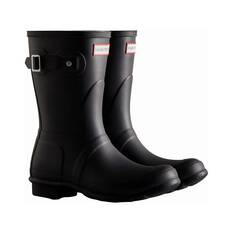 Hunter Women's Original Short Gumboots Black 4 UK, Black, bcf_hi-res