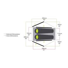 Zempire Zeus 2 Person Hiking Tent, , bcf_hi-res