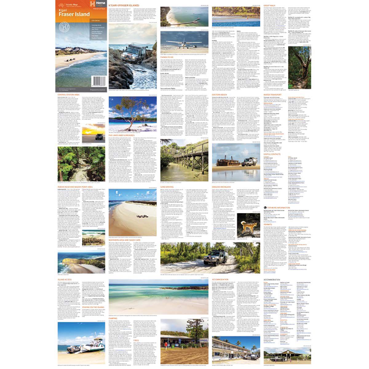 HEMA K&rsquo;gari Fraser Island Map &ndash; 10th Edition, , bcf_hi-res