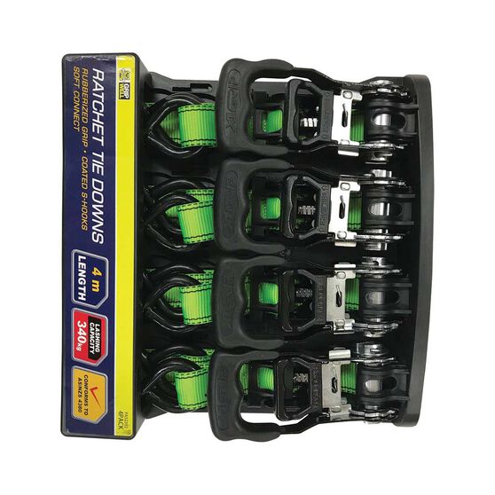 Gripwell Ratchet Tie Down 4m 340kg 4 pack BCF