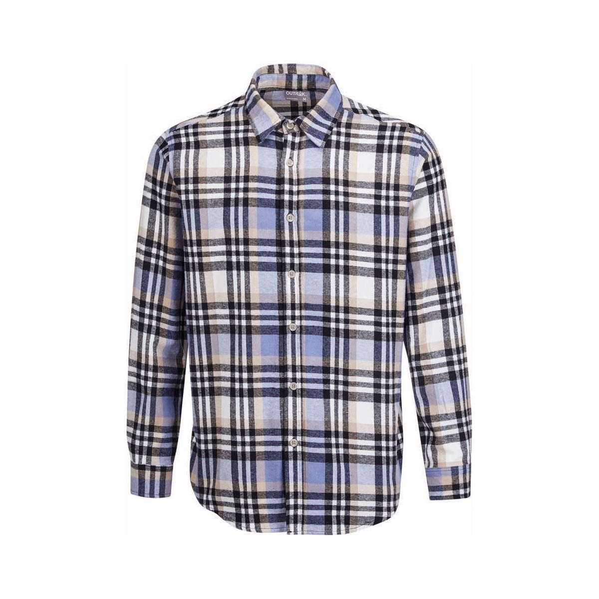 OUTRAK Unisex Flannel Shirt Purple Check XS, Purple Check, bcf_hi-res
