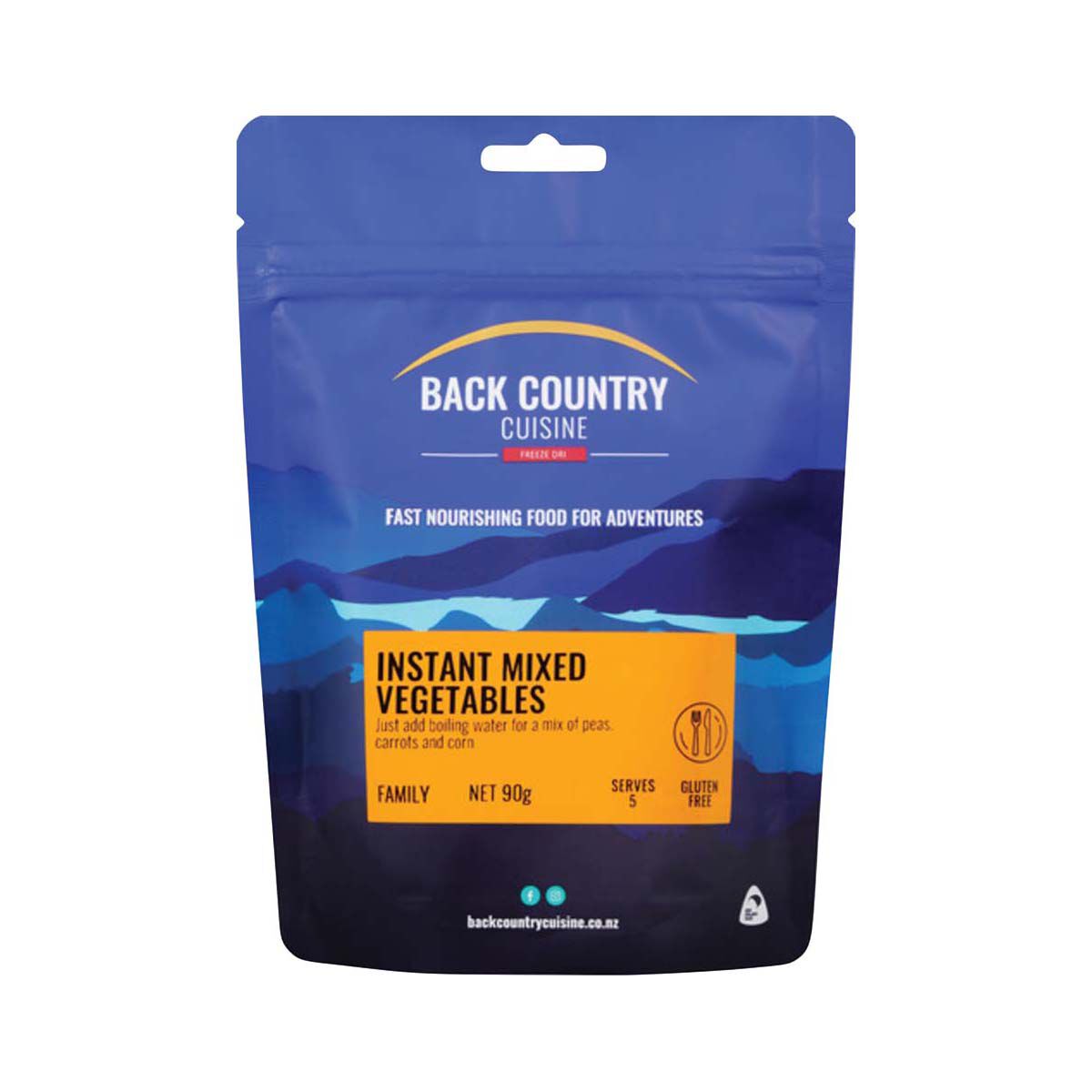 Back Country Cuisine Freeze Dried Mixed Vegetables 5 Side Serves, , bcf_hi-res