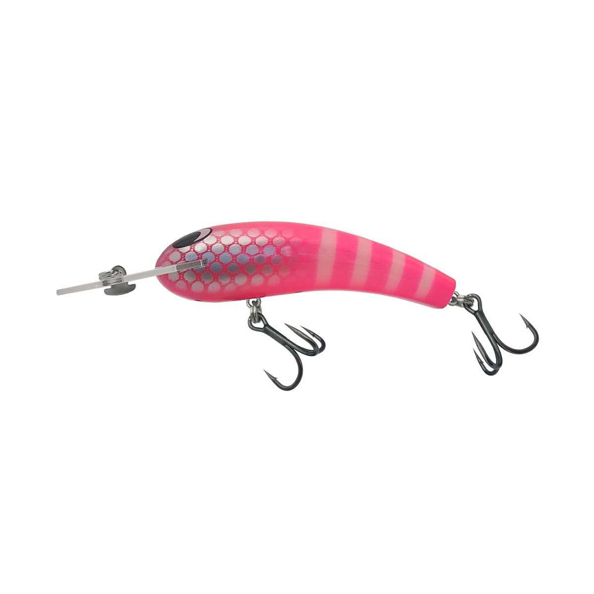 Warlock Native Lolly Hardy Body Lure 70mm 2.5m Pink Scale, Pink Scale, bcf_hi-res