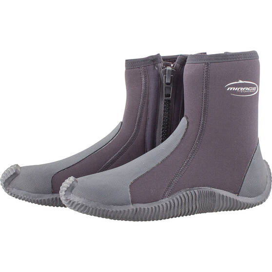 Mirage Unisex Dive Boots 5mm Black 13, Black, bcf_hi-res
