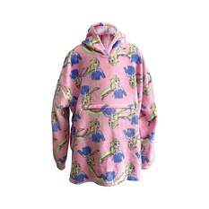 Disney Frozen Kids’ Oversized Fleece Hoodie Pink OSFM, Pink, bcf_hi-res