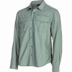 Outdoor Expedition Men's Vented Long Sleeve Shirt Iron S, Iron, bcf_hi-res