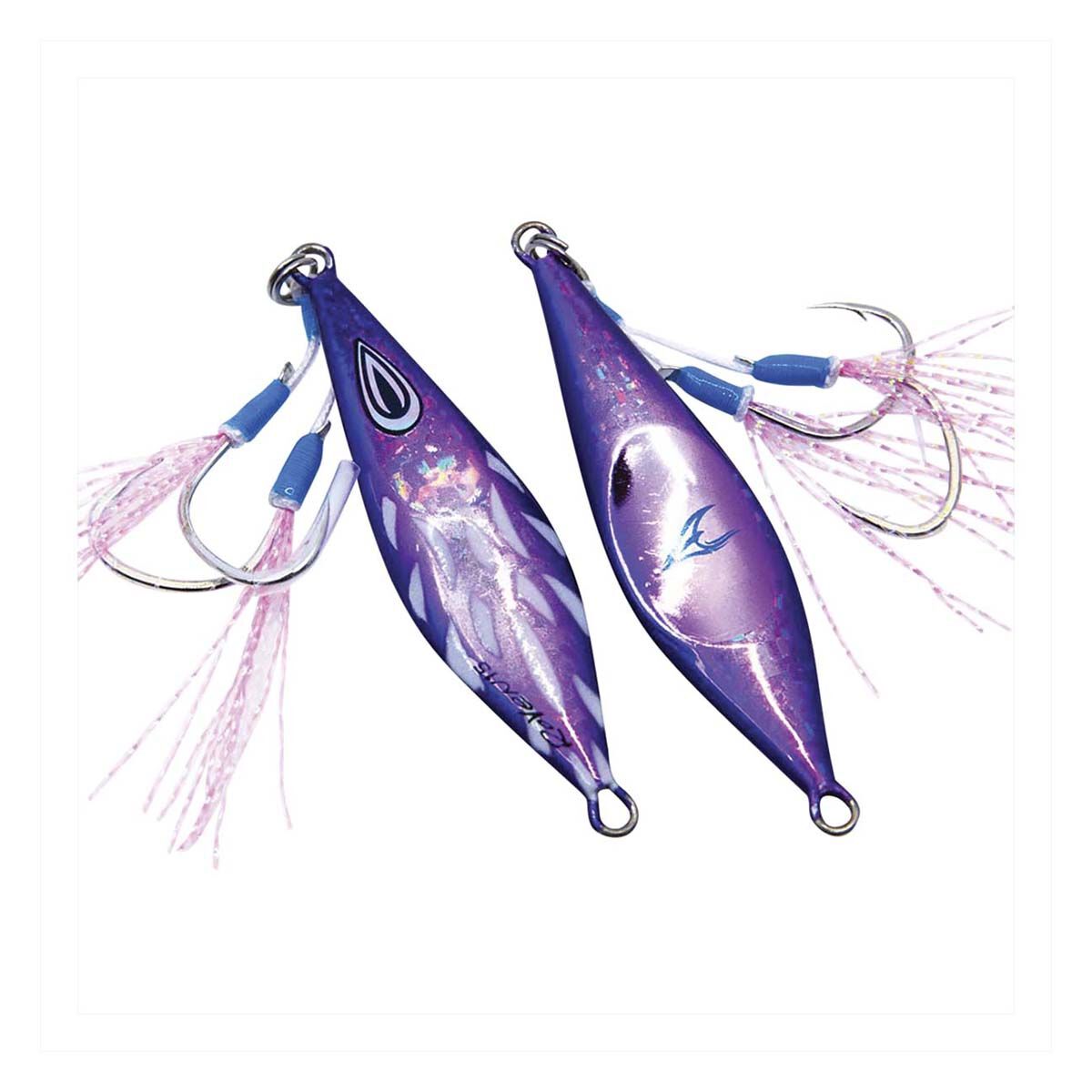 Ocean's Legacy Roven Rigged Jig Lure 25g Purple Silver, Purple Silver, bcf_hi-res