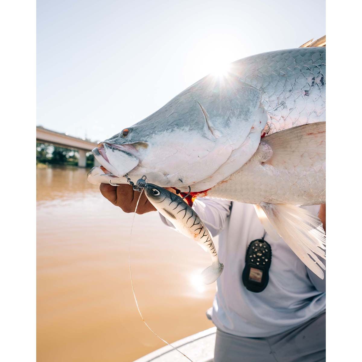 Nomad Live Ops Maniax Paddle Tail Unrigged Soft Plastic Lure 8in Pearl Shimmer, Pearl Shimmer, bcf_hi-res